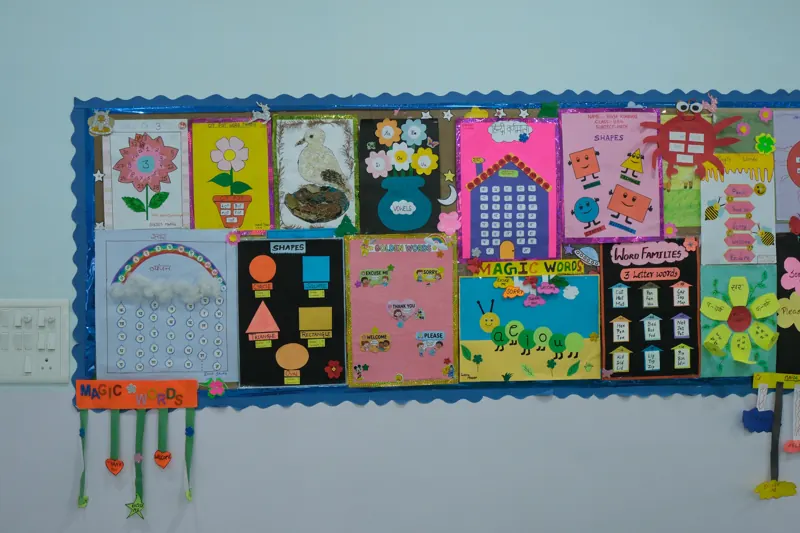 Activity board at Wonder Beats Kids School