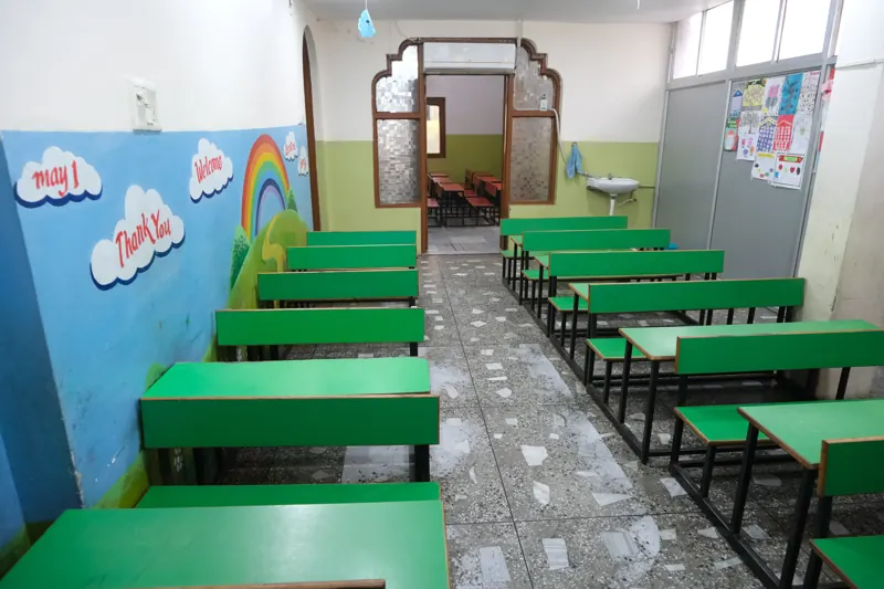 Rainbow classroom at Wonder Beats Kids School