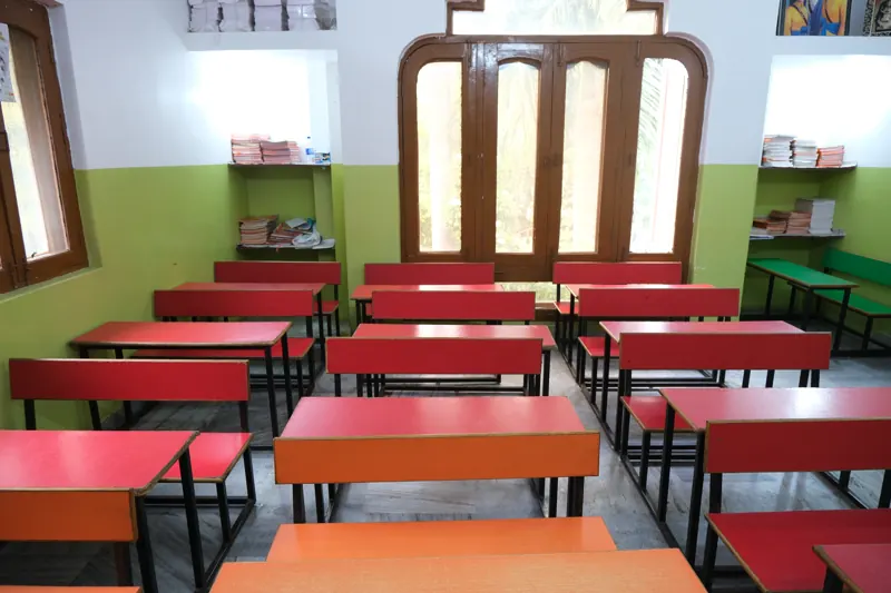 Red classroom at Wonder Beats Kids School